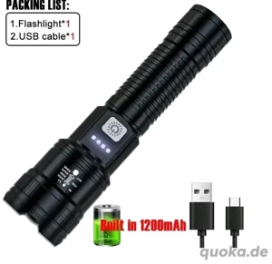  Leistungsstarke Taschenlampe 2000 lumen.5 Zoom Bild 3