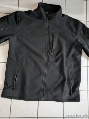 TACVASEN Herren Militär Outdoor Fleecejacke Schwarz XL