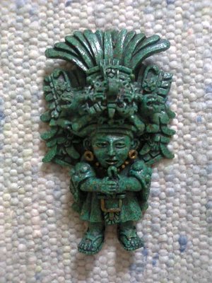 Wanddekoration: Azteken- Maya-Figur