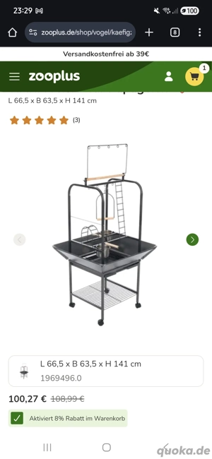 Papageienhochsitz fast wie neu 