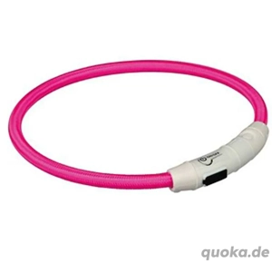   USB-Leuchtring Trixie Flash Pink M L   neu + Versand EN:    Trixie Flash USB Light Ring Pink M L 