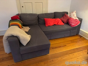 Dunkelblaues (Schlaf-)Sofa zu verschenken