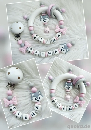 Schnullerketten, Greiflinge, Beißketten und Kinderwagenketten