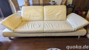 Couch 2,5 Sitzer aus echtem Leder - zu Verschenken