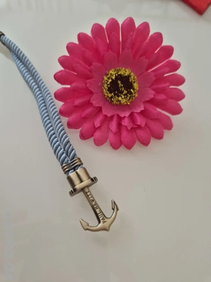 Paul Hewitt Armband  Ankerarmband hellbau gold matt