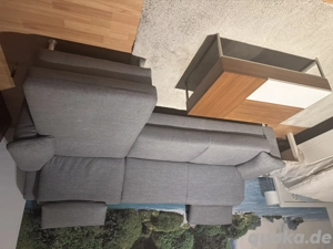 Modernes Ecksofa Grau   Webstoff   Verstellbare Kopfstützen