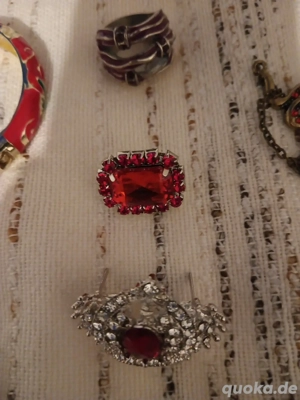 modeschmuck Set 8 teile rot  Bild 4