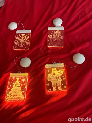 Verkaufe hier 4 wunderschöne LED-Fensterbilder mit Weihnachtsmotiven