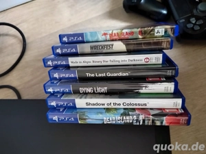 Playstation 4 Pro 1TB Konsole Schwarz 2 Controller Plus Spiele Bild 2