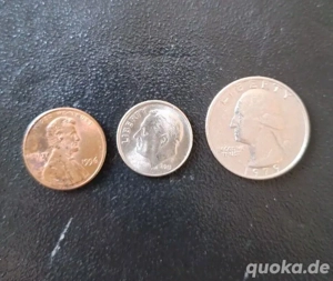 USA Münzen 3 Stück Quarter Dollar 1979, One Dime 2011, One Cent 1 Bild 2
