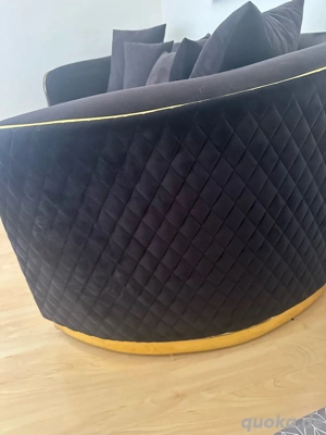 sofa schwarz gold