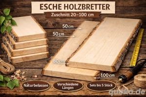 Esche Holzbrett 1 m lang 2 cm stark   Naturholz für Brandmalerei & Basteln