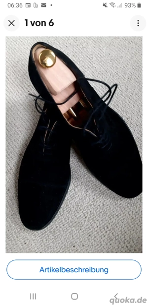 Samtschuhe Derby Shoepassionn Gr 44 Neuwertig 