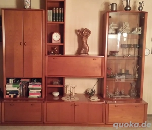 Schrankwand Kirschbaum gegen Abholung u. Demontage 244x 240x22,5cm bis 58 cm