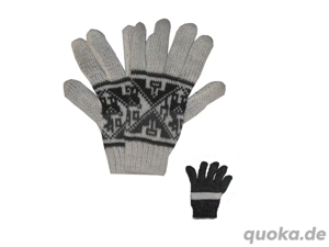 Fingerhandschuhe Handschuhe wendbar Aztekenmuster unisex