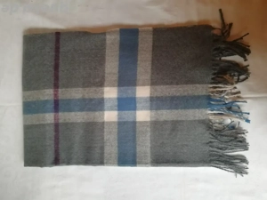 Schal Stola groß XXL blau grau unisex NEU