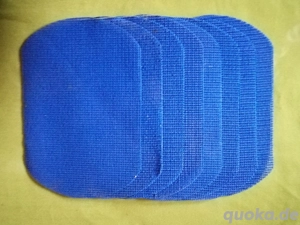 8 Platzset Tischset blau oval Outdoor Garten