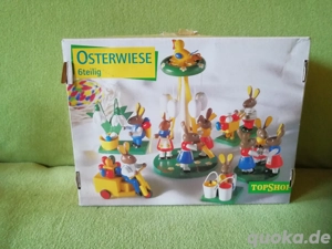 Osterwiese Hasen Holz TopShop Eduscho 