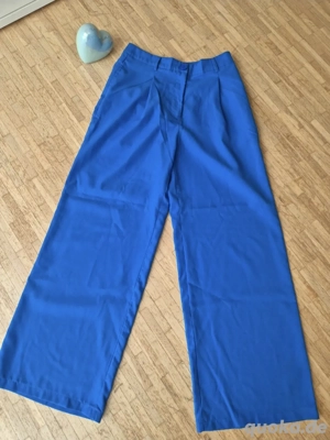 Shein Stoffhose blau Größe S