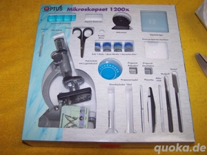 Optus Mikroskop-Set 50x1200 LMB mit Zubehör neuwertig