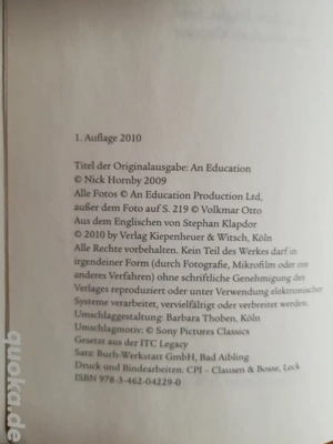 An Education - Nick Hornby - Taschenbuch - Buch zum Film   Bild 3