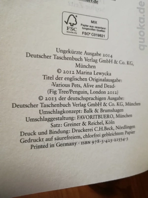 Die Werte der modernen Welt unter Berücksichtigung diverser Kleintiere - Marina Lewycka  Bild 3