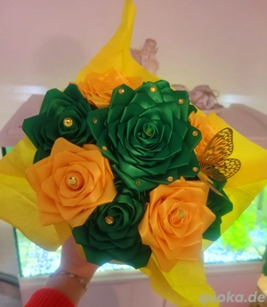 Handfertige Satin Bouquet für geschenk 