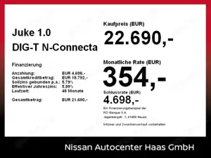 Nissan Juke 1.0 DIG-T N-Connecta LED+Navi+SHZ+Winterp.