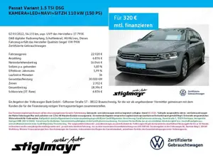 Volkswagen Passat Variant 1.5 TSI DSG KAMERA+LED+NAVI+SITZH