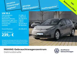 Volkswagen ID.3 Pro Performance 150 kW LED CCS Navi ParkAss