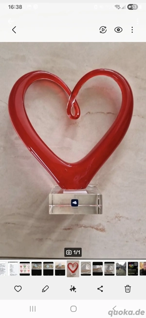 Leonardo Herz Glas Valentinstag