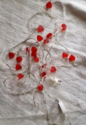 Lichterkette Herz Rot Valentinstag 