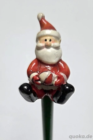 Holz-Bleistift m.Nikolaus Weihnachtsmann 80er