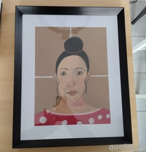 Portrait Gemälde eingerahmt 50cmx40cm 