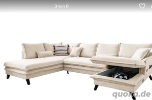 Große Wohnlandschaft   U-Form Sofa, beige, sehr guter Zustand