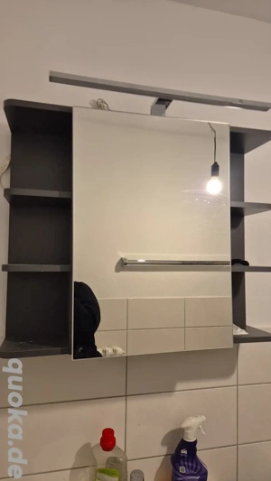 Vicco Badspiegelschrank | Anthrazit | 80x64x21