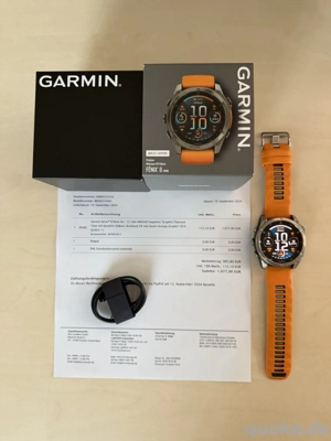 Fenix 8 51mm amoled sapphire Graphit titanium uhr mit Armbände und OVP 