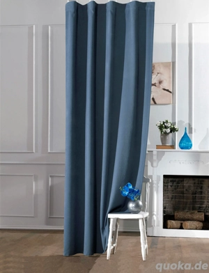 Vorhang  Gardinella Ventuna    Blau oder Beige | blickdicht & abdunkelnd | samtähnliche Optik