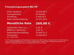 MG HS LUXURY 1.5T AT LED/NAV/Leder/Digitales/Cockpit/Mem Bild 3
