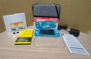 Nintendo Switch Konsole Lite Türkis + Zubehör Bild 2