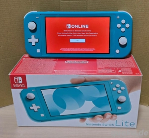 Nintendo Switch Konsole Lite Türkis + Zubehör Bild 4