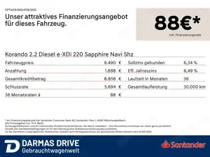 SsangYong Korando Korando 2.2 Diesel e-XDi 220 Sapphire Navi Shz Bild 2