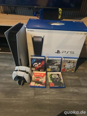 Playstation5 mit Spiele und Controller 