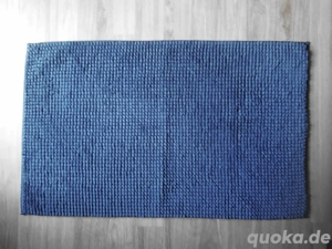 Badteppich Badvorleger blau 60 x 100 cm  Teilen  Sehr gut erhaltener Badezimmervorleger in dunkelbla