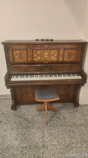 Antikes Klavier Crane & Sons 19. Jahrhundert verziert mit Blumen Bild 2