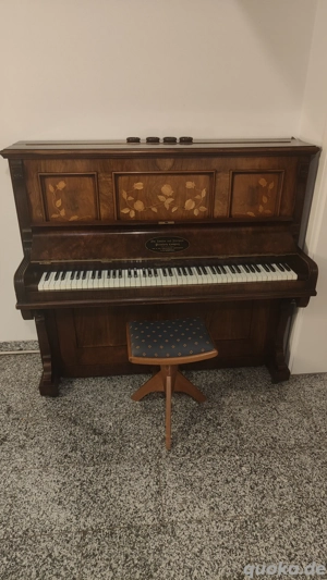 Antikes Klavier Crane & Sons 19. Jahrhundert verziert mit Blumen Bild 4