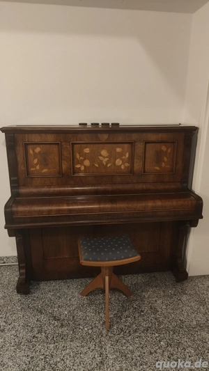 Antikes Klavier Crane & Sons 19. Jahrhundert verziert mit Blumen Bild 3