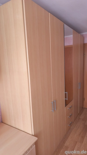Kleiderschrank Schlafzimmerschrank 5 Türen, Spiegel, 3 Schubladen