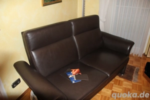 Ledersofa couch, dunkelbraun, gepflegt, hochwertig