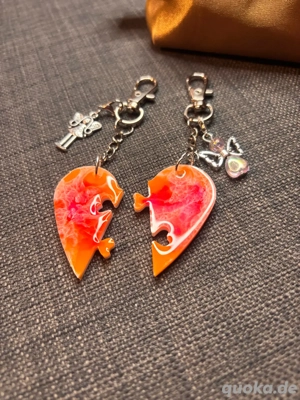 Schlüsselanhänger gut für Pärchen - Liebende - Freundschaft - Handmade